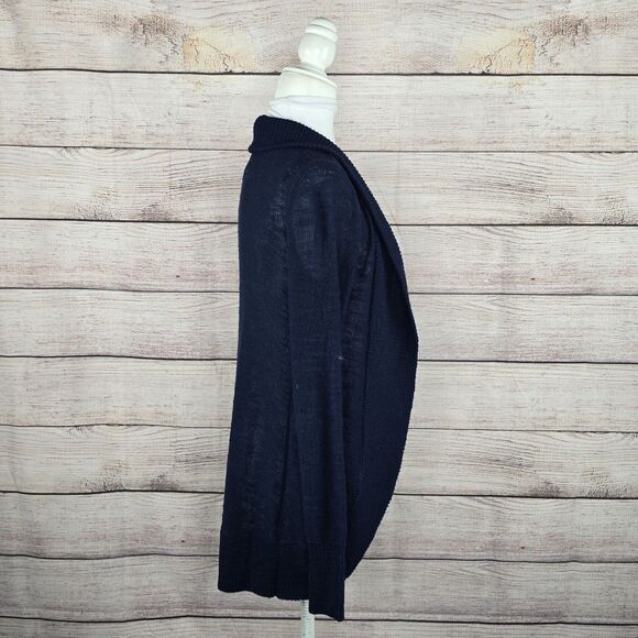 Lilly Pulitzer Amalie Open Cardigan Long Sleeve Navy Lightweight Knit Layer XS - Picture 5 of 8